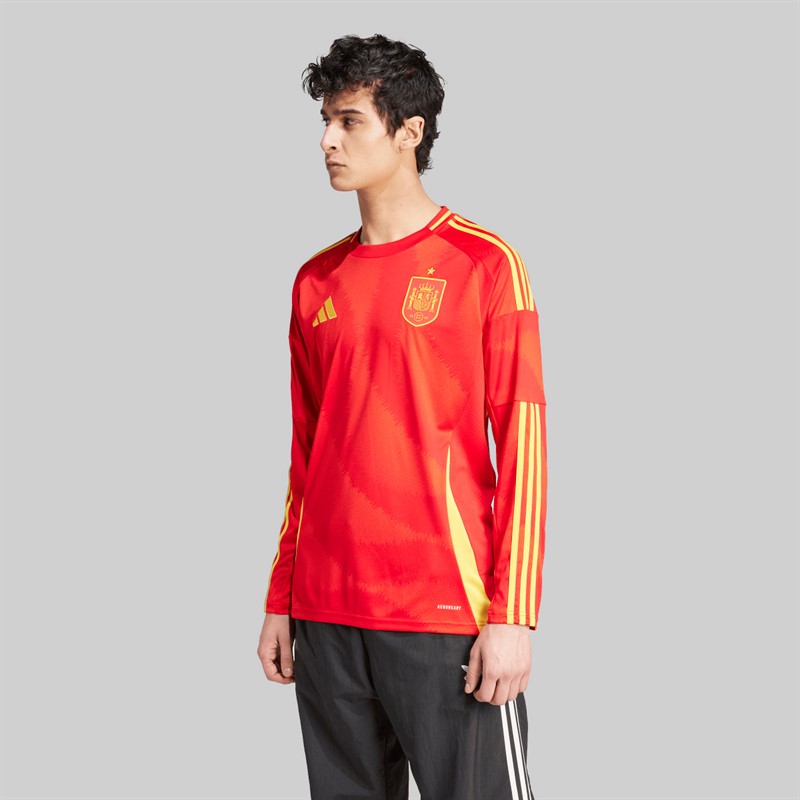 adidas FEF Hiszpania 23/24 Koszulka home z długim rękawem dla niego kolor Better Scarlet