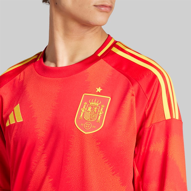 adidas FEF Hiszpania 23/24 Koszulka home z długim rękawem dla niego kolor Better Scarlet
