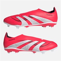 adidas Herren Predator League Schnürlose FG/MG Feste/Mehrere Boden Fußballstiefel Lucid Red/Cloud White/Core Black