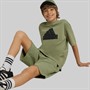 adidas Junior Junge Future Icons Logo T-Shirt Tent Green/Schwarz