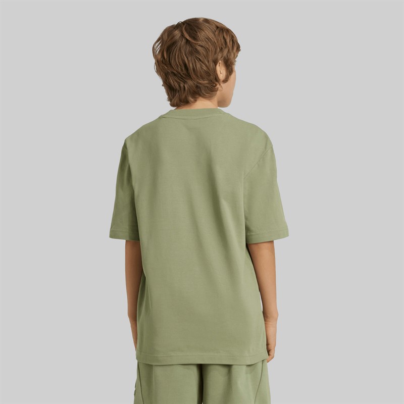 adidas Junior Junge Future Icons Logo T-Shirt Tent Green/Schwarz