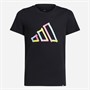 adidas Junge Junior Tech Logo Grafik T Shirt Schwarz