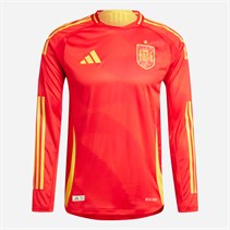 adidas FEF Hiszpania 23/24 autentyczna koszulka home z długim rękawem dla niego kolor Better Scarlet