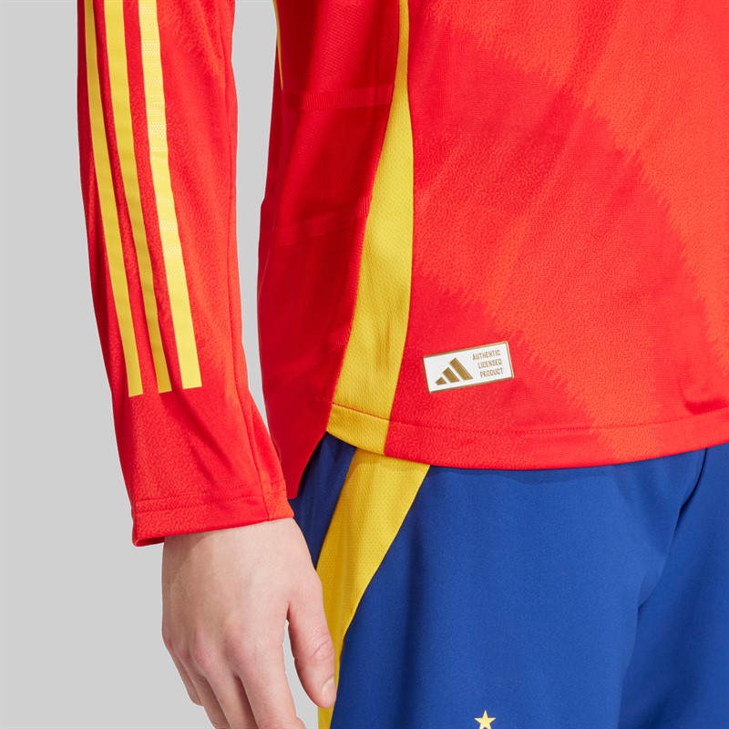adidas FEF Hiszpania 23/24 autentyczna koszulka home z długim rękawem dla niego kolor Better Scarlet