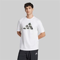 adidas Graficzny T-shirt z kamuflażem dla niego kolor Biały