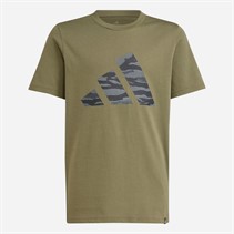 adidas Junior Drenge camo grafik logo t-shirt Olive Strata
