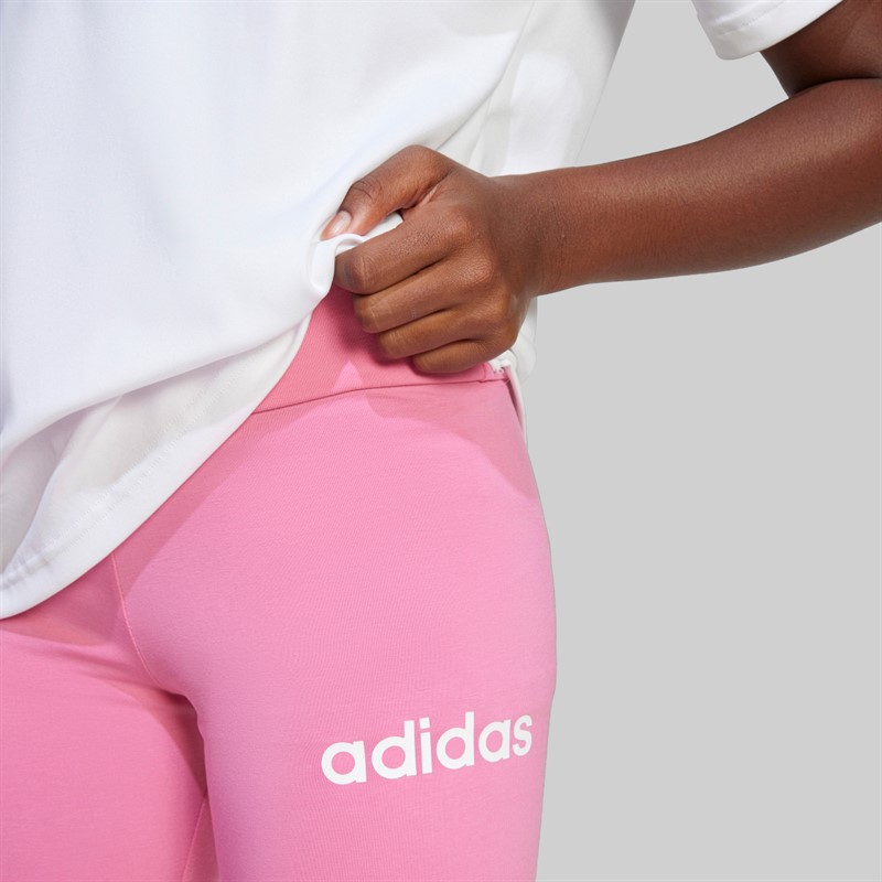 adidas Legginsy z z logo dla dziewcząt kolor Pink Fushion/Biały