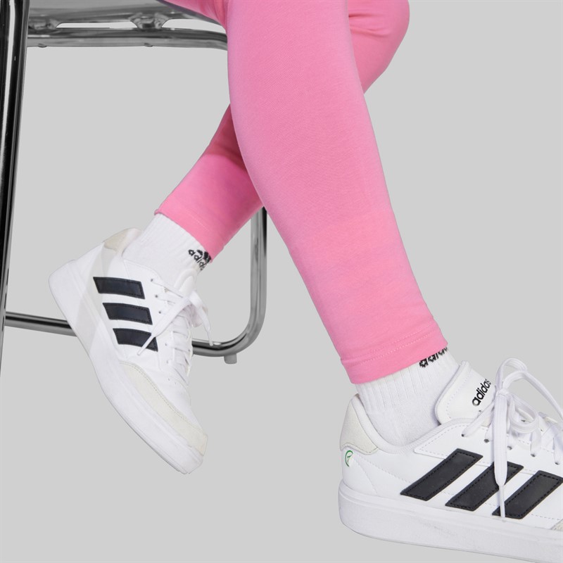 adidas Legginsy z z logo dla dziewcząt kolor Pink Fushion/Biały