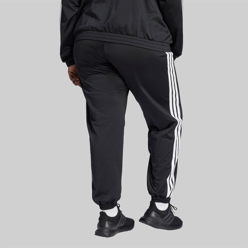 adidas Damen Übergrößen Trikot 3 Streifen Trainingshose Schwarz/Weiß