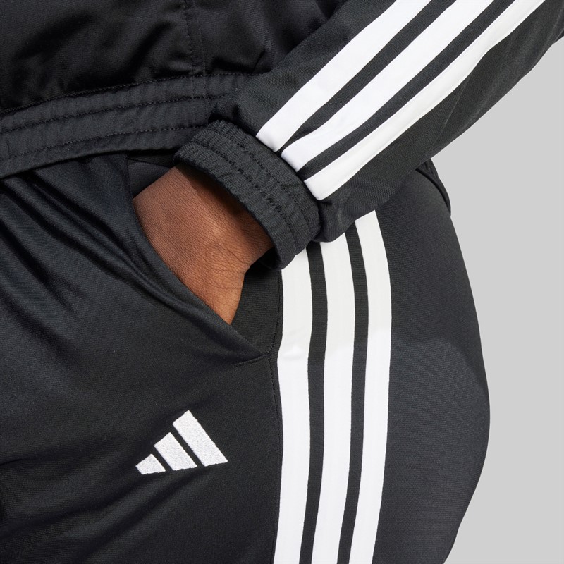 adidas Damen Übergrößen Trikot 3 Streifen Trainingshose Schwarz/Weiß
