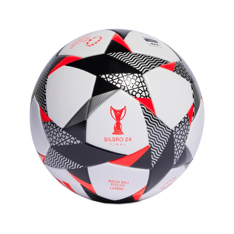 adidas UWCL Champions League 23/24 K.o. Runde Spiel Fußball (FIFA Quality Certified) Weiß/Schwarz/Solar Red