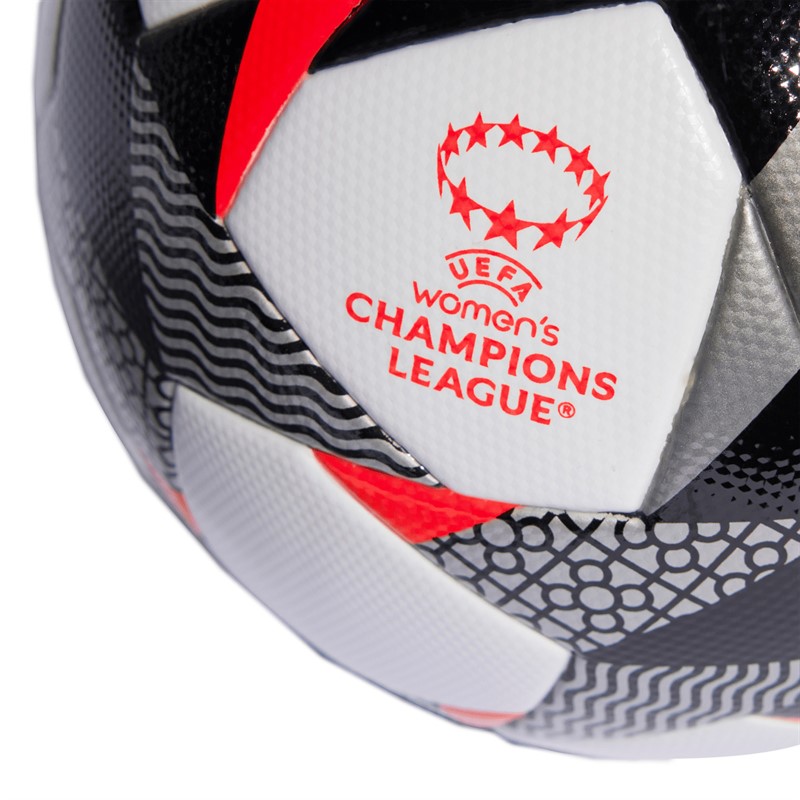 adidas UWCL Champions League 23/24 K.o. Runde Spiel Fußball (FIFA Quality Certified) Weiß/Schwarz/Solar Red