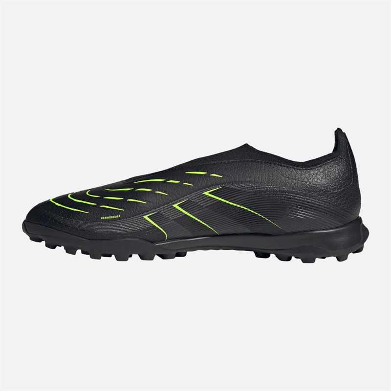 adidas Herren Predator League Schnürsenkellose TF Astro Fußballschuhe Core Black/Carbon/Lucid Lemon