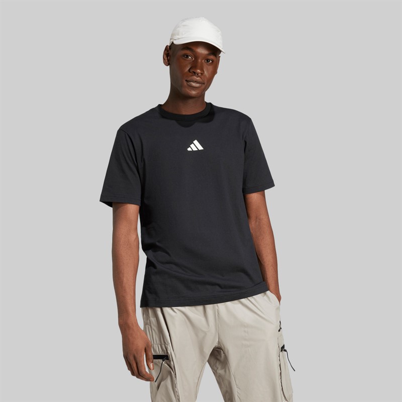 adidas Herren City Escape Space Grafik T Shirt Schwarz