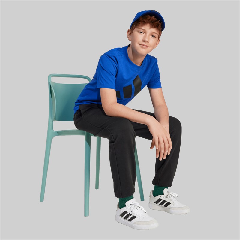 adidas Junior Junge Essentials Logo T Shirt Royal Blue/Schwarz