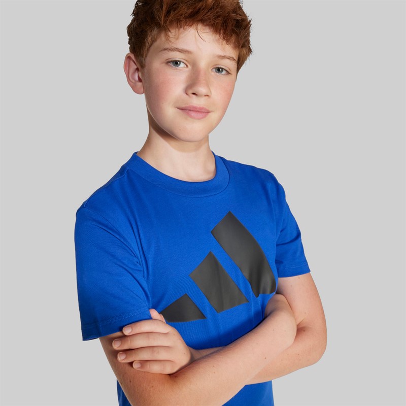adidas Junior Junge Essentials Logo T Shirt Royal Blue/Schwarz