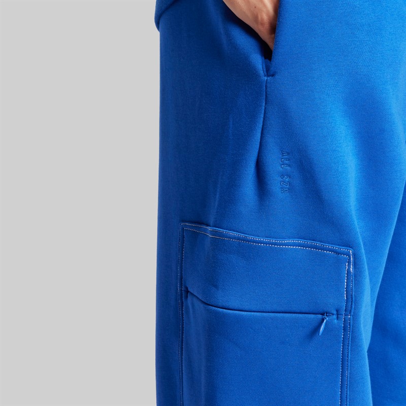 adidas Herren ALL SZN Fleece lockere Cargohosen Royal Blue/Off White