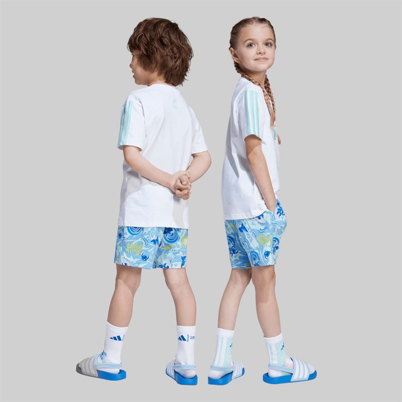 adidas Wielopak T-shirt i spodenki X Disney Lilo And Stitch dla dzieci kolor Biały/Semi Flash Aqua