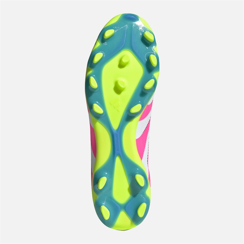 adidas Herren Predator Pro MG Multi Ground Fußballschuhe Cloud White/Lucid Pink/Lucid Lemon