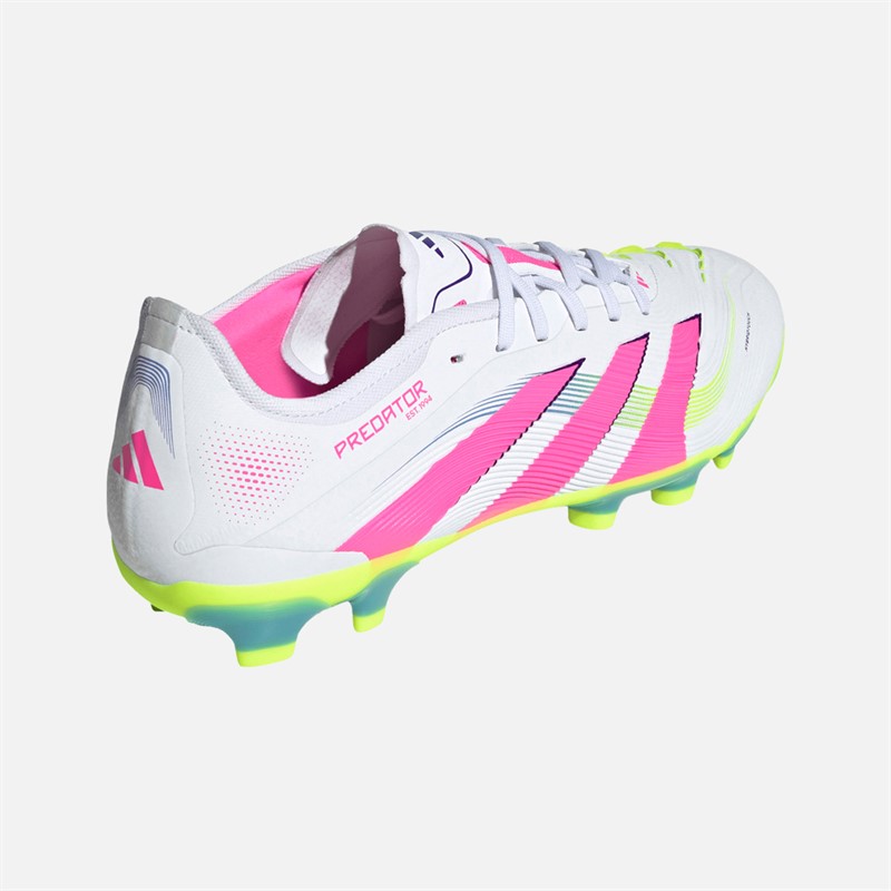 adidas Herren Predator Pro MG Multi Ground Fußballschuhe Cloud White/Lucid Pink/Lucid Lemon