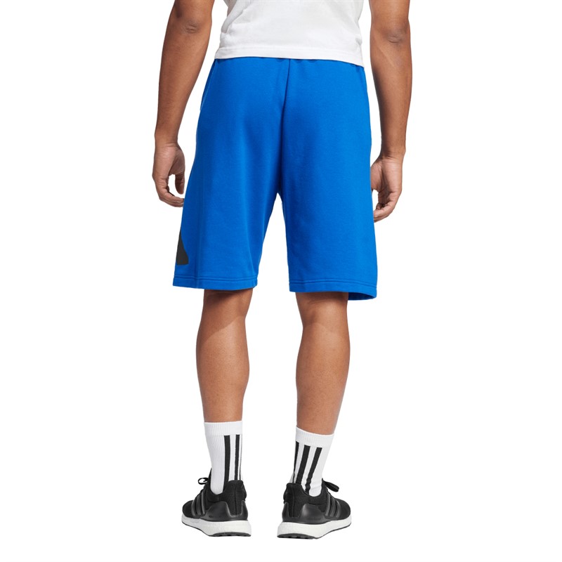 adidas Herren Essentials Großes Logo Französischer Frottee Shorts Royal Blue/Schwarz