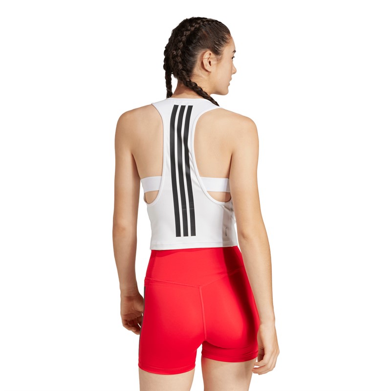 adidas Power 3 Stripes Racerback koszulka bez rękawów dla niej kolor Biały