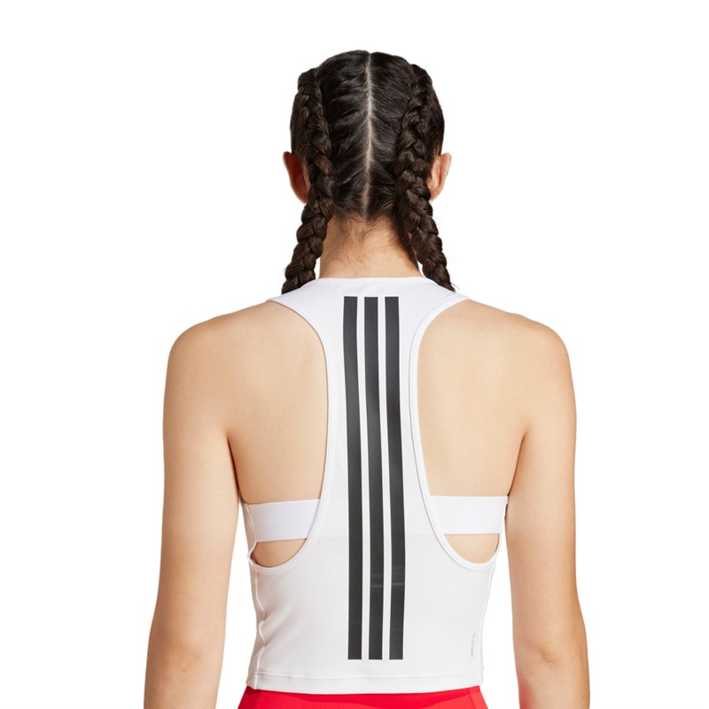 adidas Power 3 Stripes Racerback koszulka bez rękawów dla niej kolor Biały