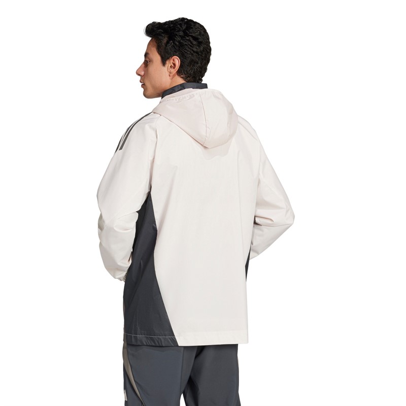 adidas Herren RMCF Real Madrid 24/25 Europäische Allwetter Jacke Putty Mauve/Dark Grey/Charcoal