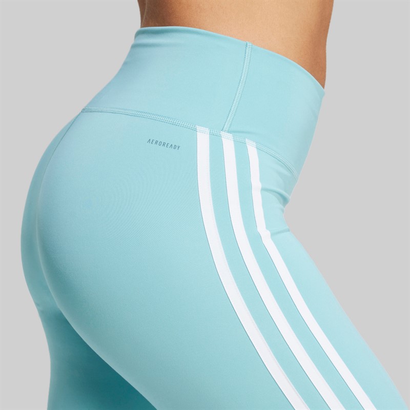adidas Train Essentials 3-Stripes wysokie legginsy 7/8 dla niej kolor Mint Tone
