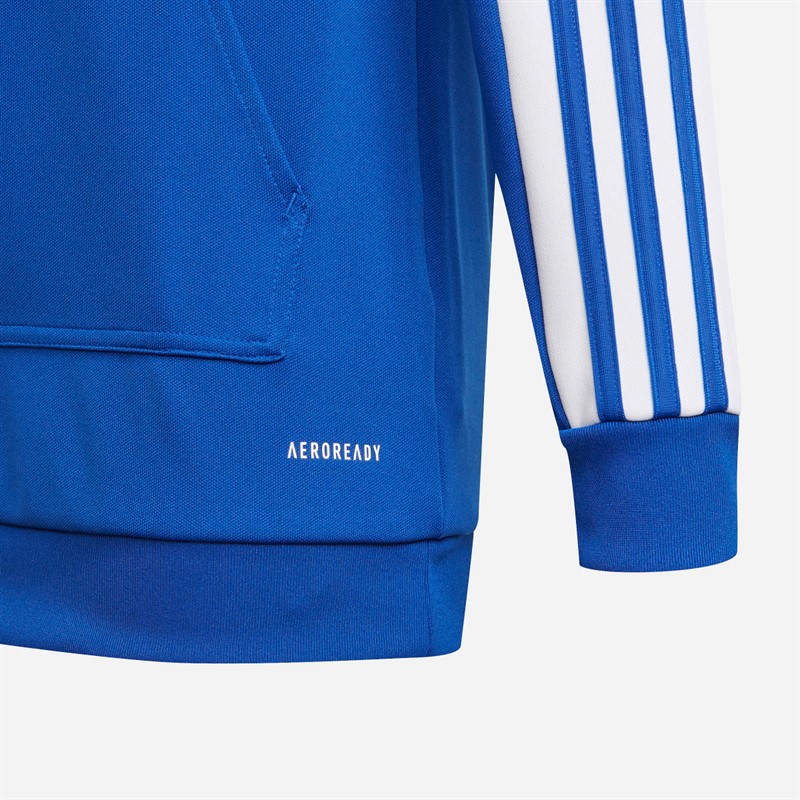 adidas Squadra 21 bluza z kapturem dla chłopca kolor Royal Blue/Biały