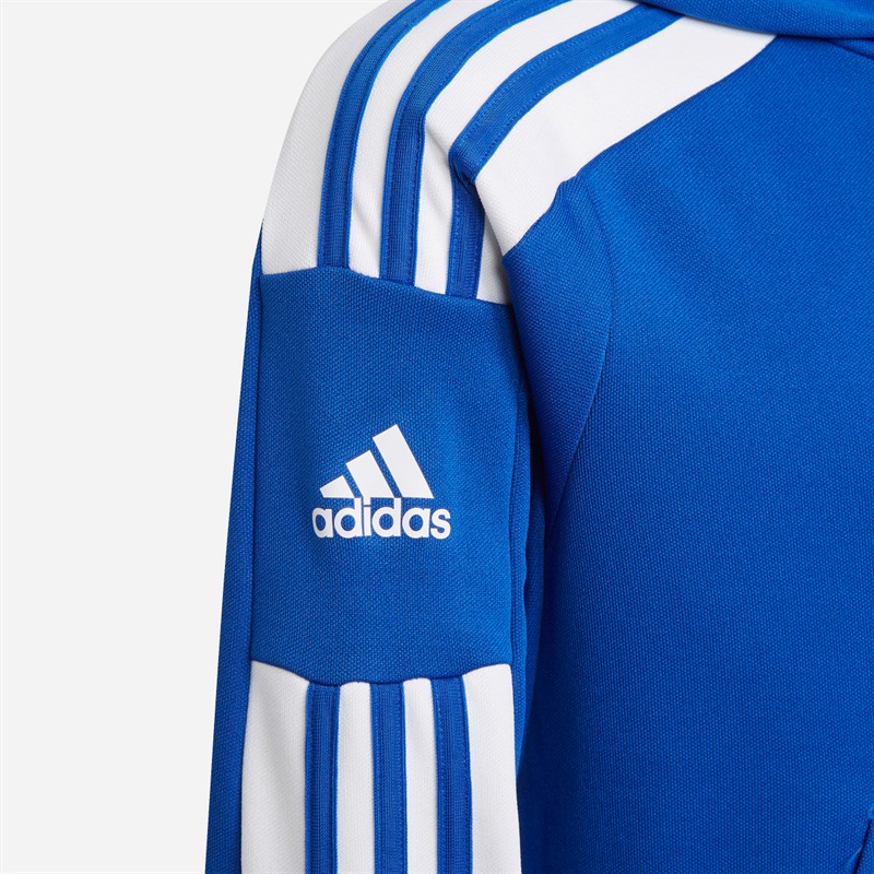 adidas Squadra 21 bluza z kapturem dla chłopca kolor Royal Blue/Biały