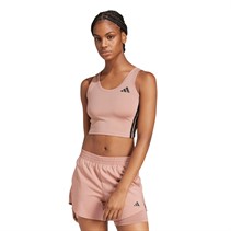 adidas koszulka bez rękawów Cropped Train Essentials 3-Stripes dla niej kolor Warm Clay/Czarny