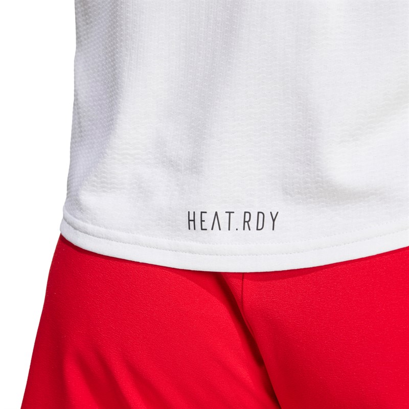 adidas Damen Team Polen Olympisches Trainings T Shirt Weiß