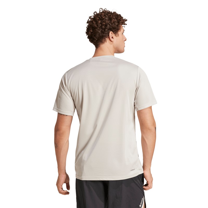adidas Herren Train Essentials T Shirt Beige/Schwarz Beige /Schwarz