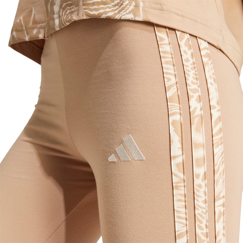 adidas Legginsy RC Essentials z sezonowym nadrukiem zwierzęcym dla niej kolor Warm Sandstone/Wonder White