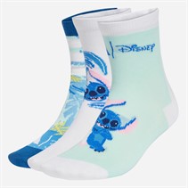 adidas Kinder X Disney Lilo Und Stitch 3er-Pack Rundhals Socken Weiss/Light Blue/Semi Flash Aqua