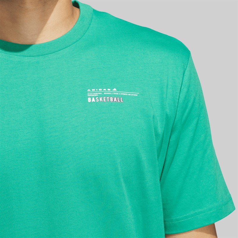 adidas Herren Mind Trips Back Grafik T Shirt Semi Court Green