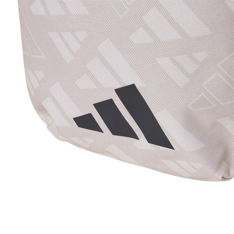 adidas Lineare bedruckte Schultertasche Beige/Orbit Grey/Schwarz