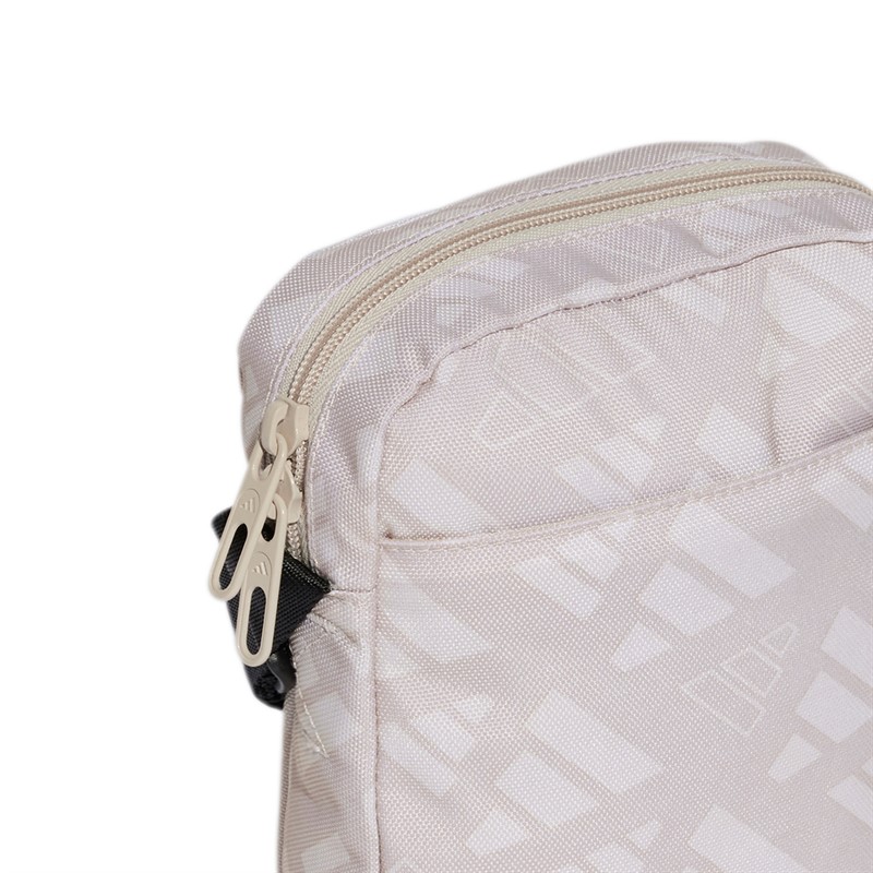 adidas Lineare bedruckte Schultertasche Beige/Orbit Grey/Schwarz