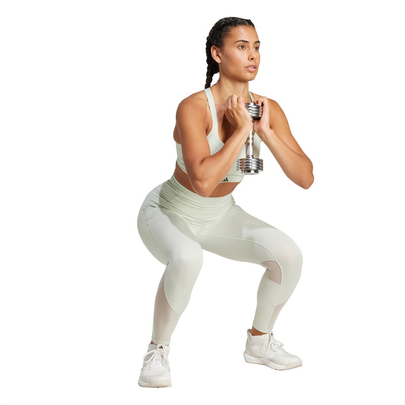 adidas Legginsy 7/8 do treningu HIIT dla niej kolor Linen Green