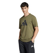 adidas Herren Codes Camo Grafik T Shirt Olive Strata