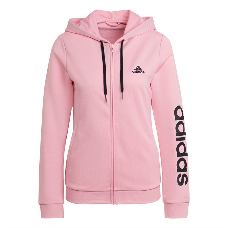 adidas Dres z francuskiej frotte z z logo dla niej kolor Light Pink/Czarny