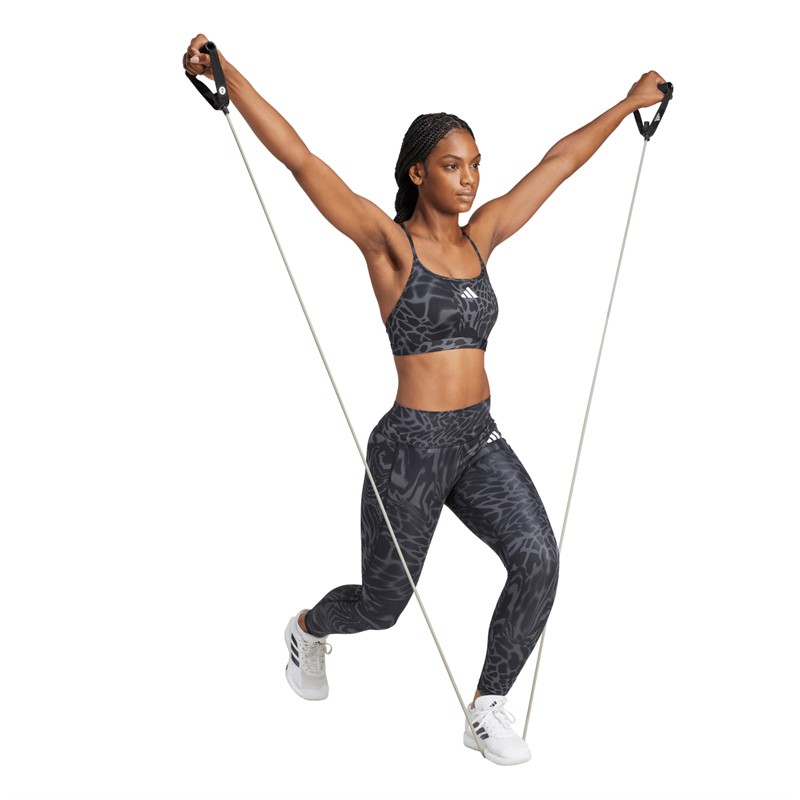 adidas Aeroreact graphic lekki biustonosz sportowy dla niej kolor Czarny