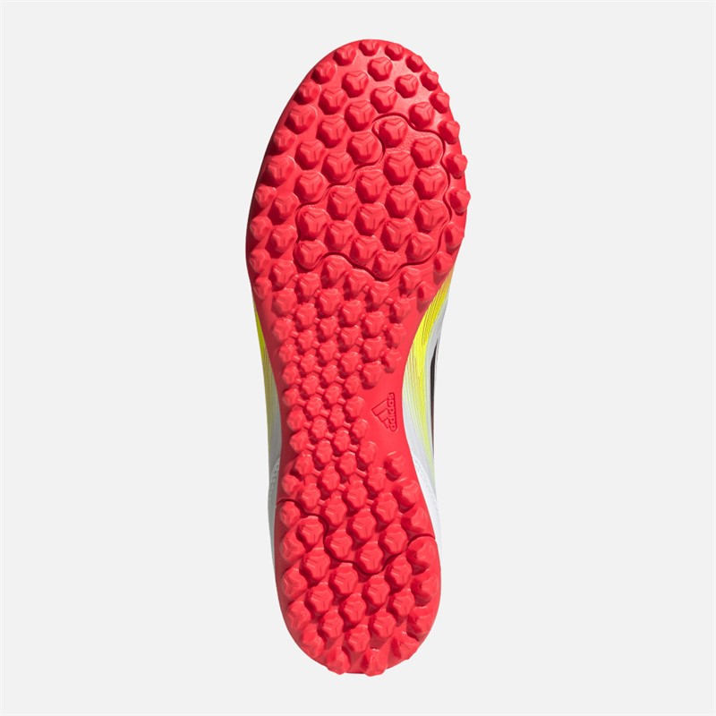 adidas Herren F50 Club TF Kunstrasen Fussballschuhe Cloud White/Core Black/Solar Yellow