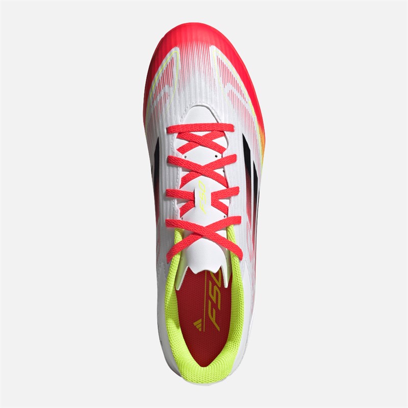 adidas Herren F50 Club TF Kunstrasen Fussballschuhe Cloud White/Core Black/Solar Yellow