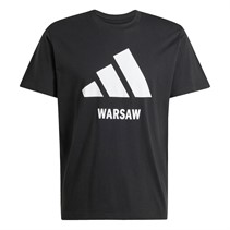 adidas Herren Warschau Logo T Shirt Schwarz