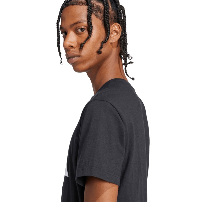 adidas Herren Warschau Logo T Shirt Schwarz