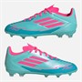 adidas Junior F50 Liga Messi FG/MG fester/mehrfach Boden Fußballschuhe Flash Aqua/Lucid Pink/Lucid Cyan