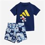 adidas Wielopak koszulka i spodenki Disney Mickey Mouse dla dzieci kolor Dark Blue/Crew Yellow
