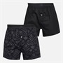 adidas Mens Two Pack Boxers Black/Print